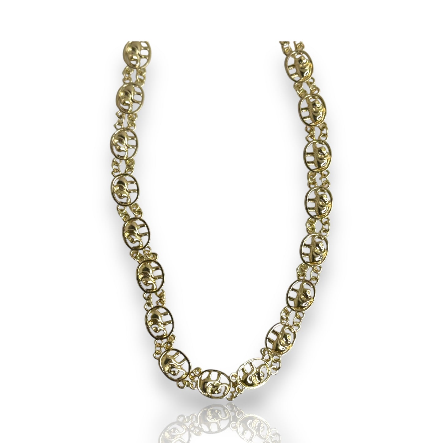 Brazilian Filled Gold Chain Necklace