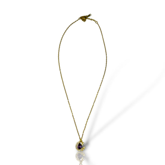 Moon and Star Pendant Necklace - Celestial Charm