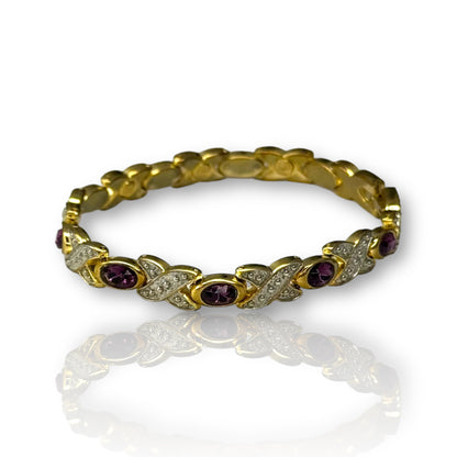 Elegant Gemstone Bracelet - Gold Plated with Citrine Stones