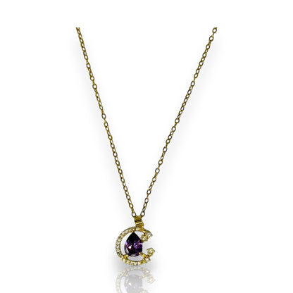 Moon and Star Pendant Necklace - Celestial Charm