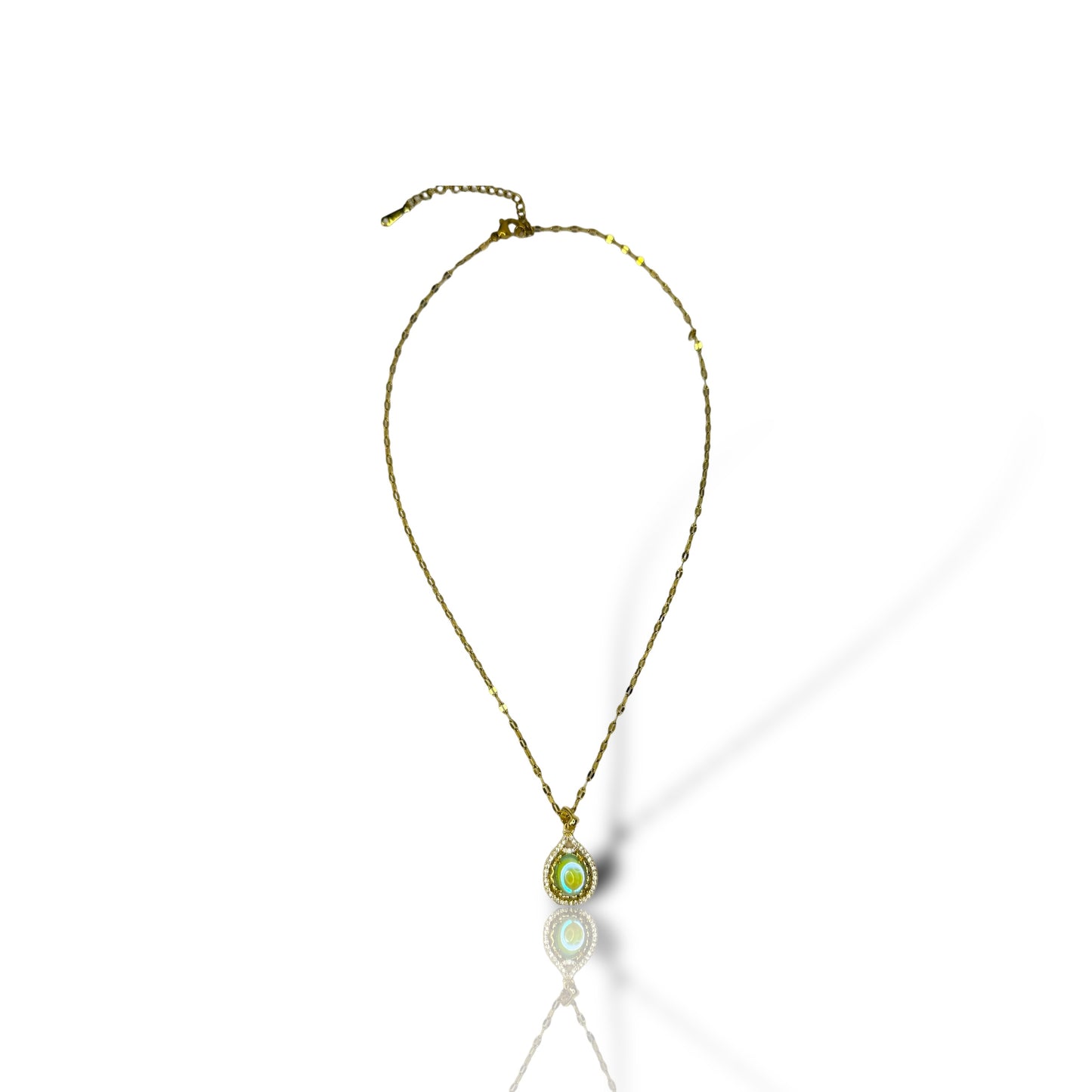 Teardrop Gemstone Necklace - Radiant Elegance