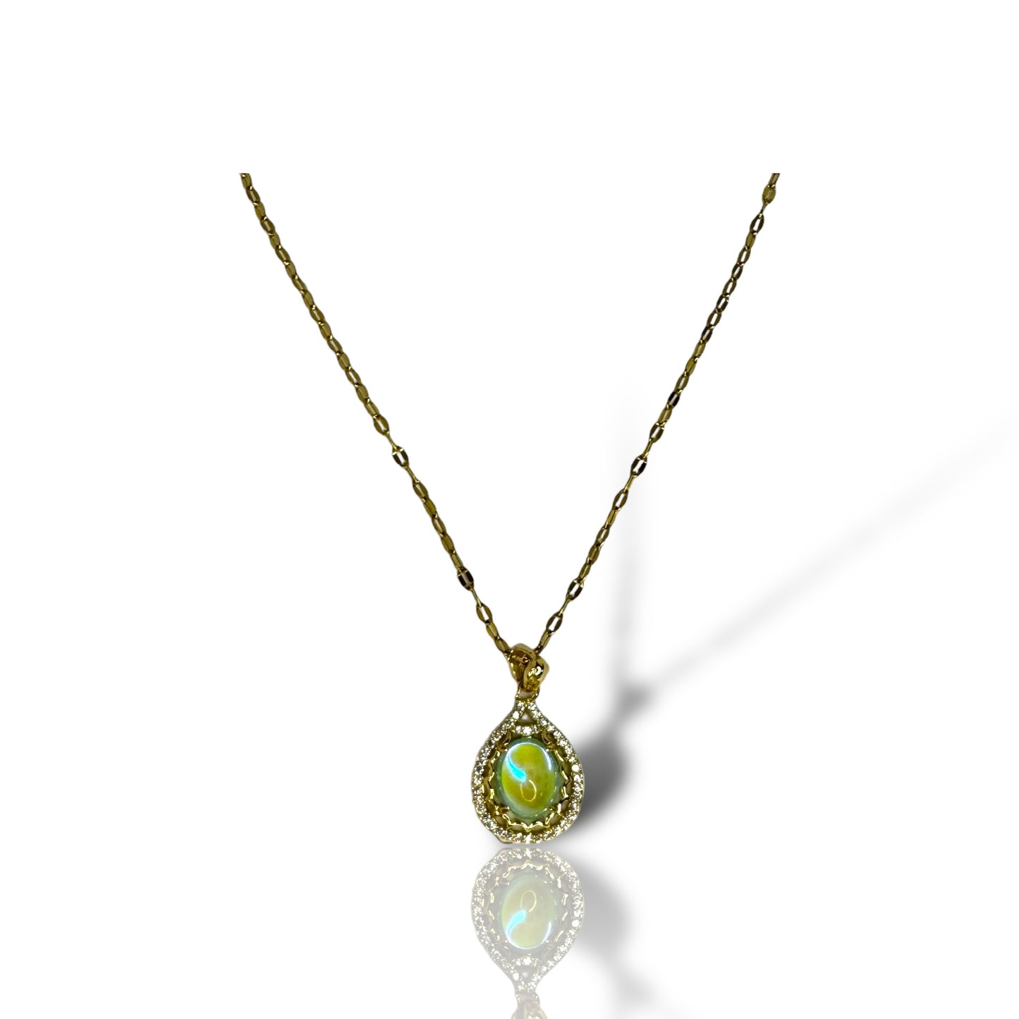 Teardrop Gemstone Necklace - Radiant Elegance