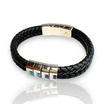 Leather Charm Bracelet - Stylish and Sleek