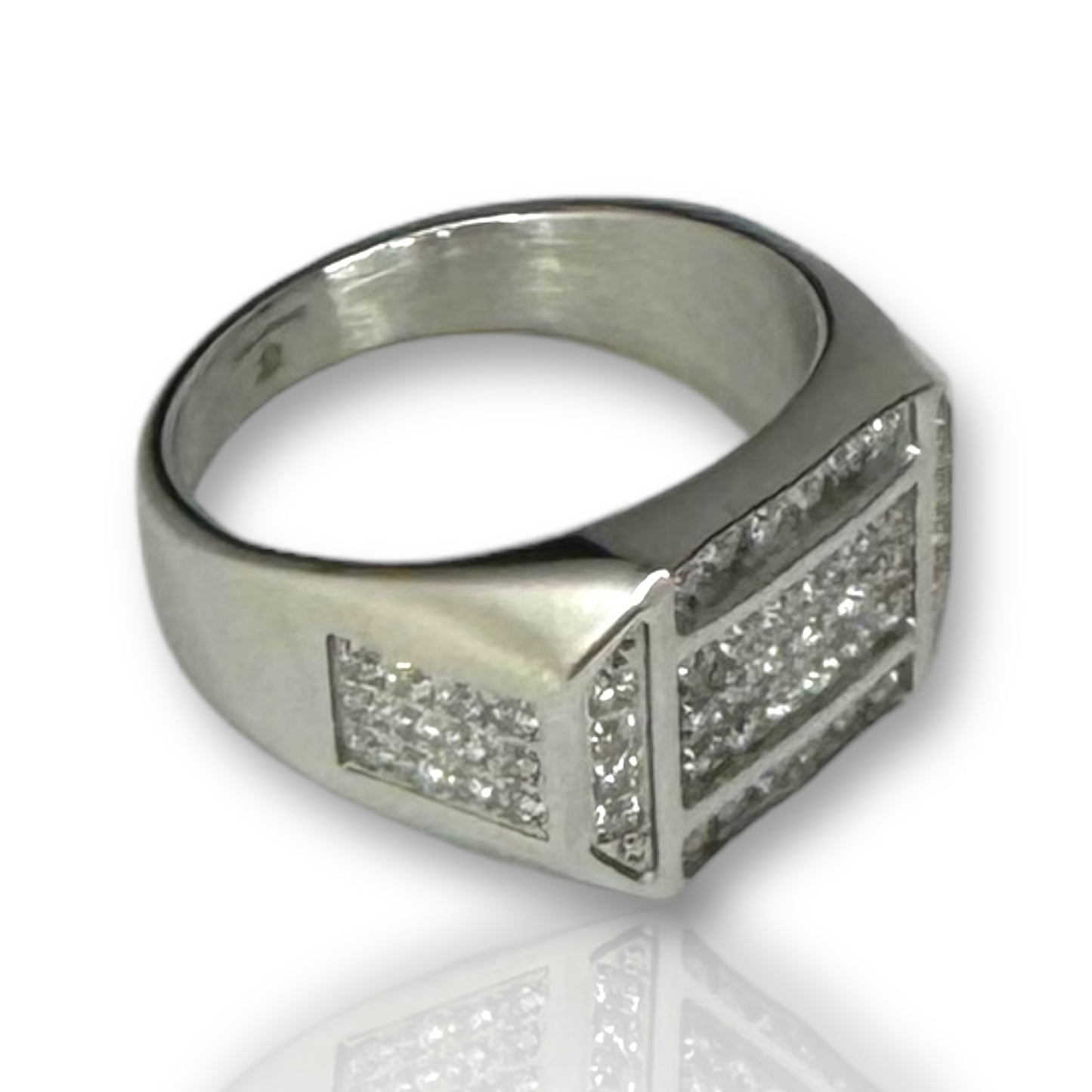 Titanium with CZ stone Ring - Bold and Luxurious