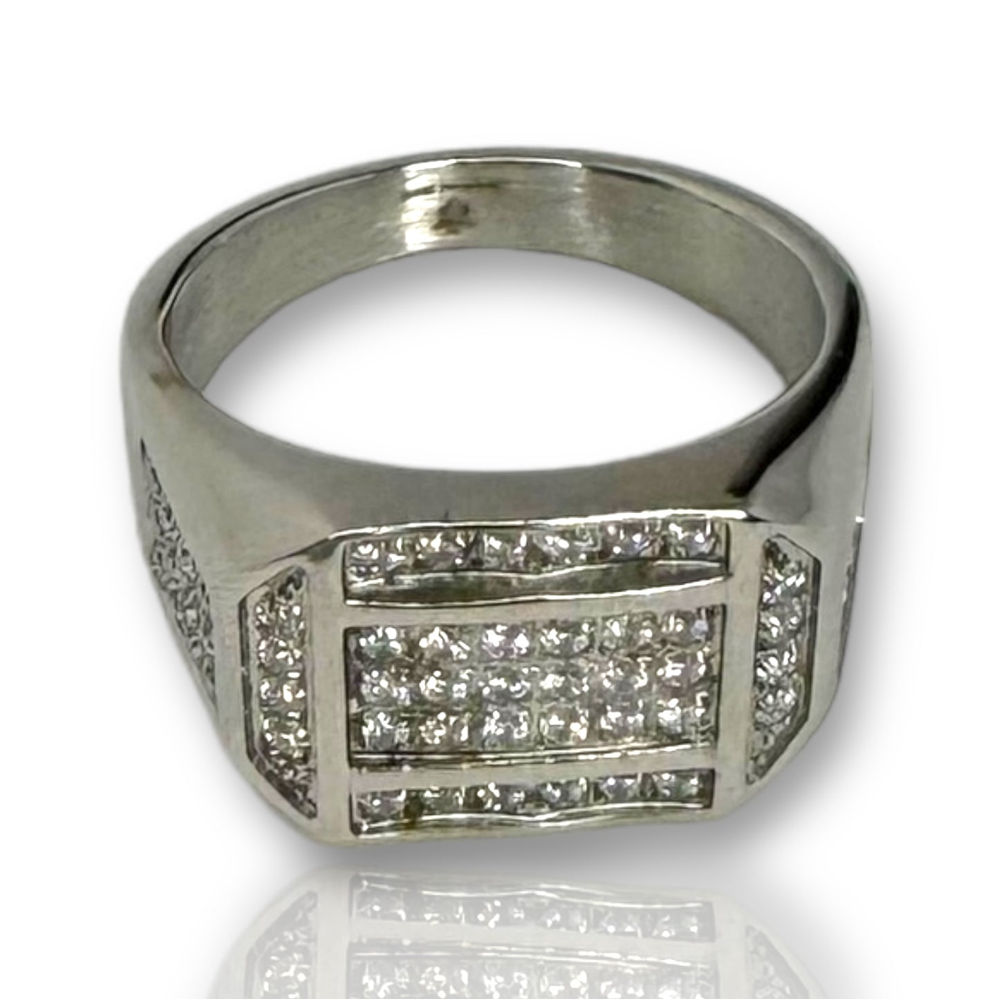 Titanium with CZ stone Ring - Bold and Luxurious